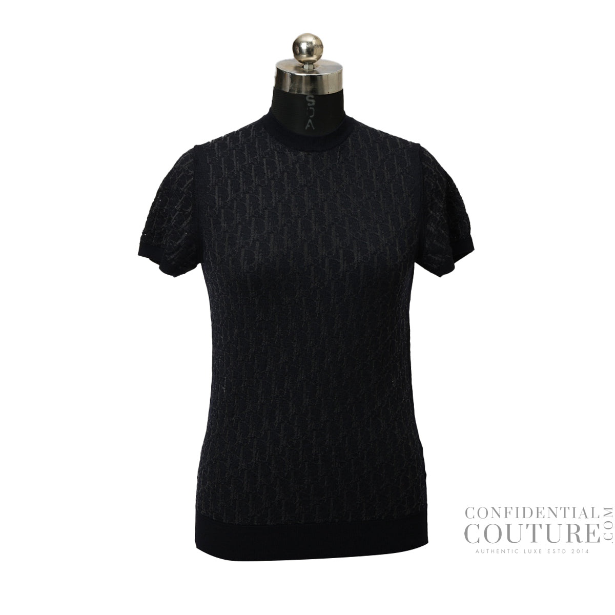 Oblique Relaxed-Fit Blue Woven T-Shirt