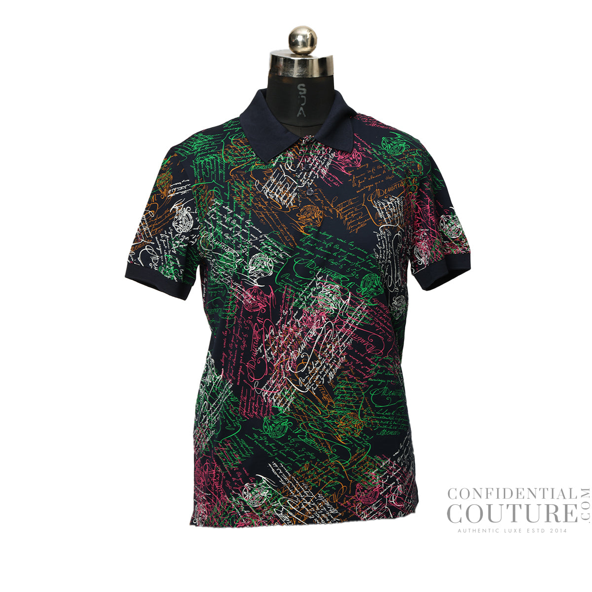 Scritto Cotton Piqué Polo Shirt Small