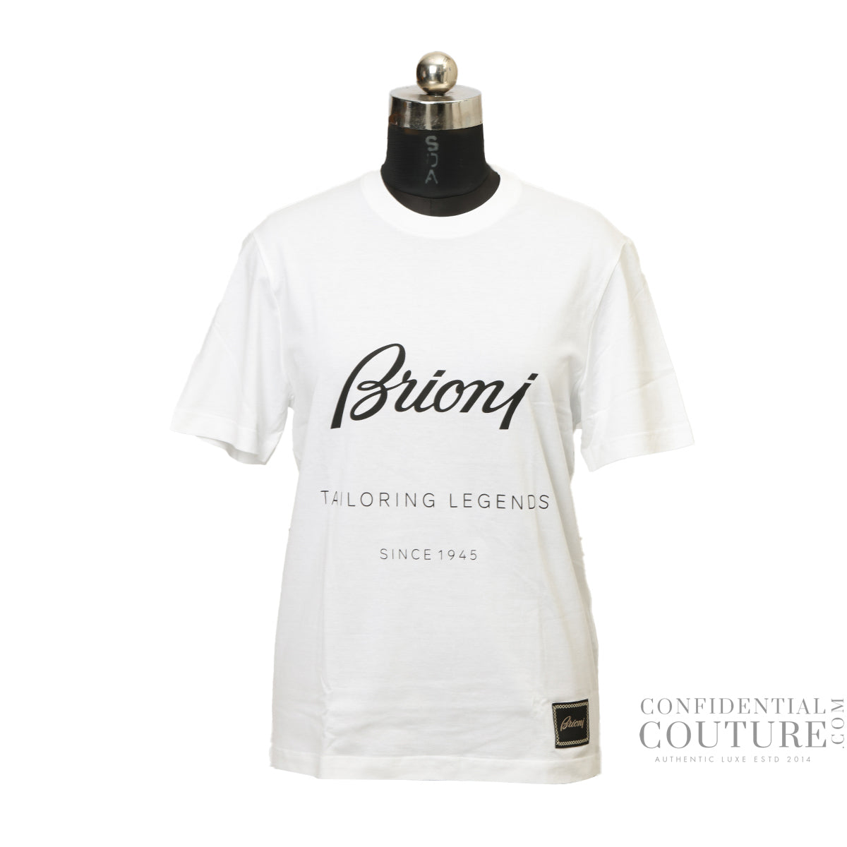 Cotton White Jersey T-shirt - Size Small