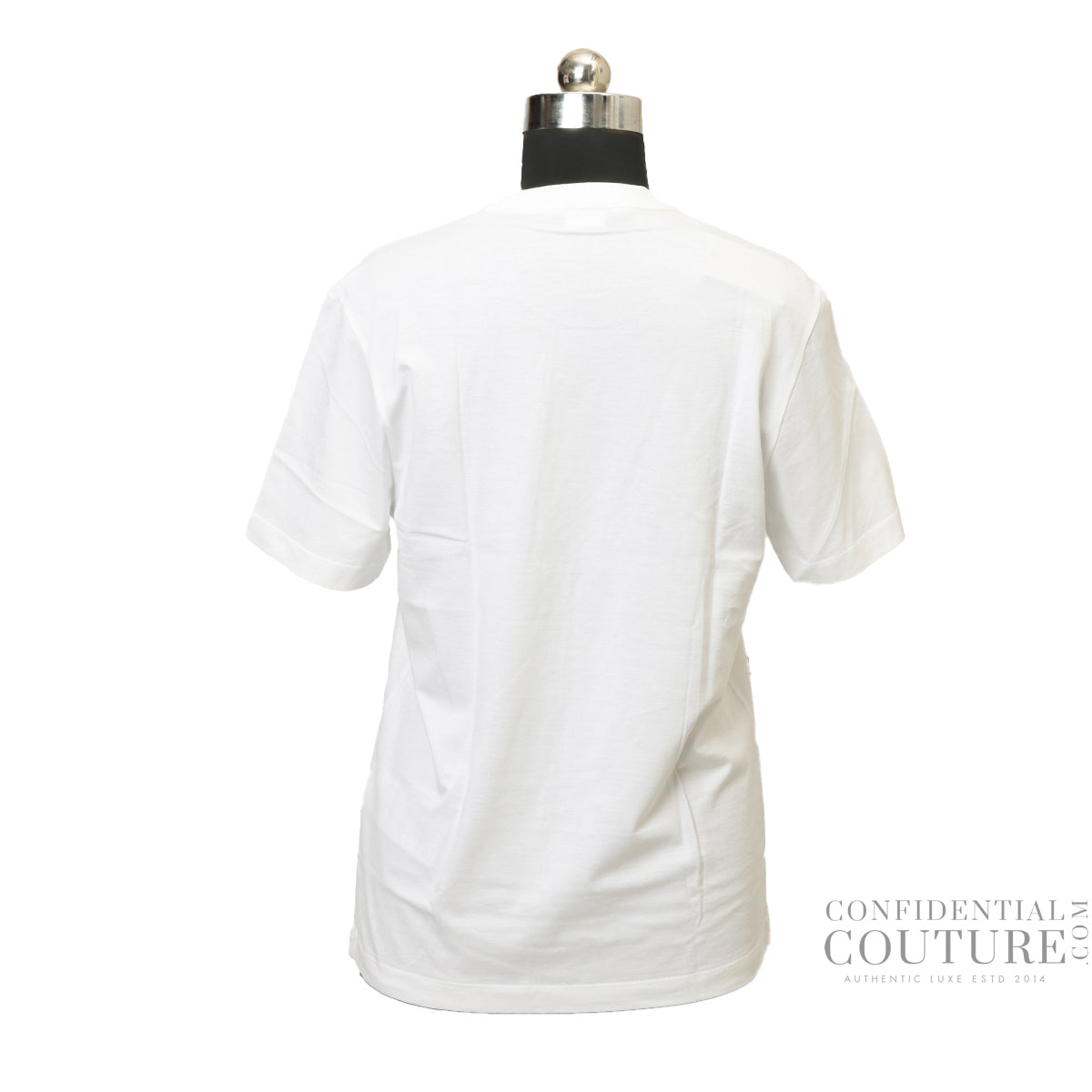 Cotton White Jersey T-shirt - Size Small