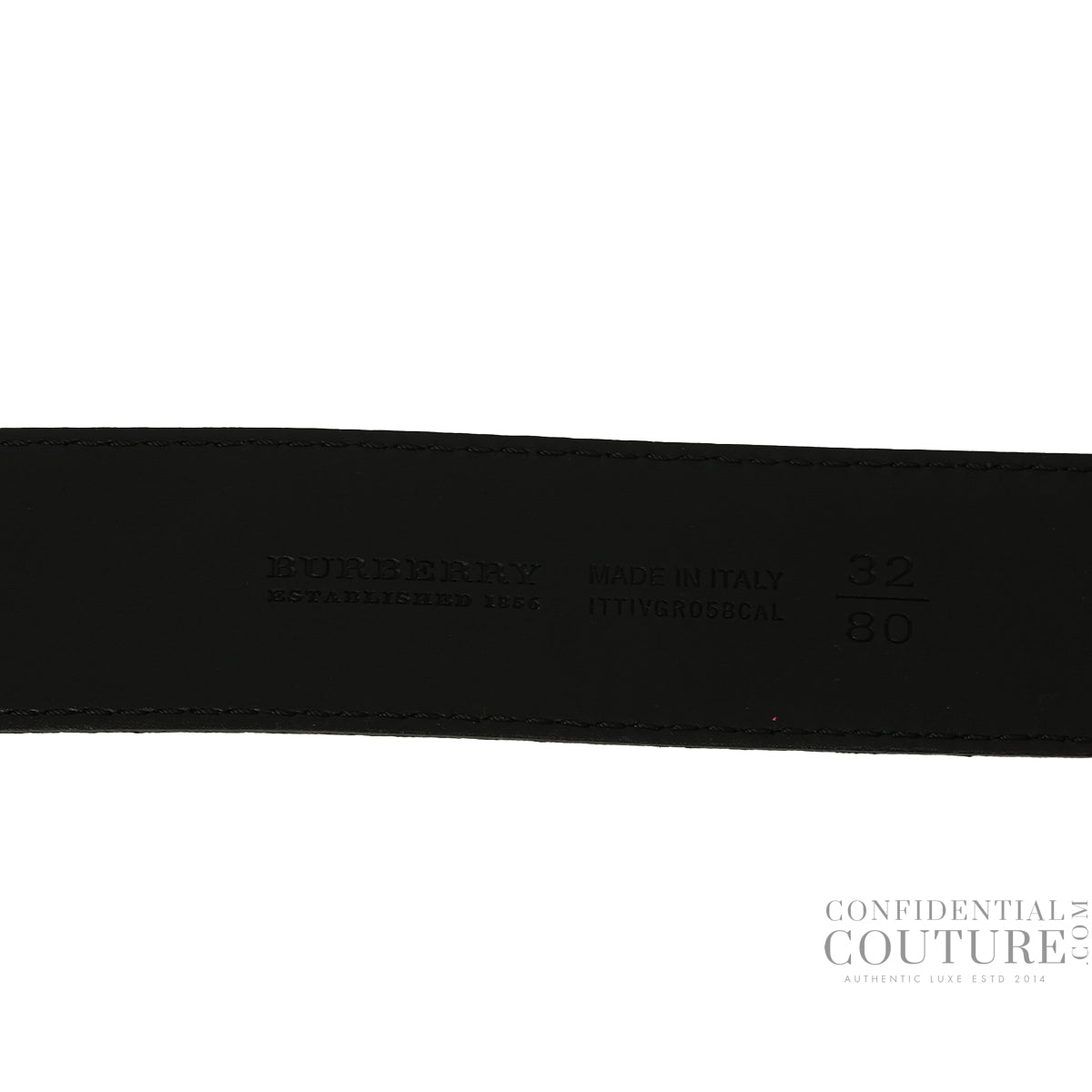 Beige/Black Vintage Check Coated Canvas Belt- 32