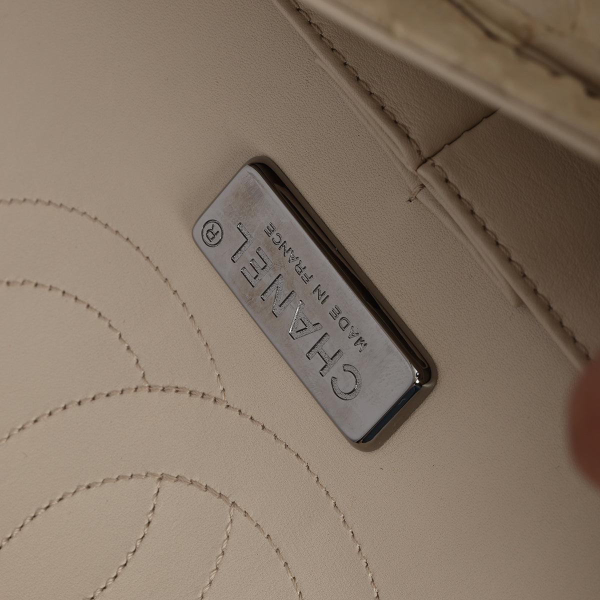 Ivory Python Jumbo Classic Double Flap Bag