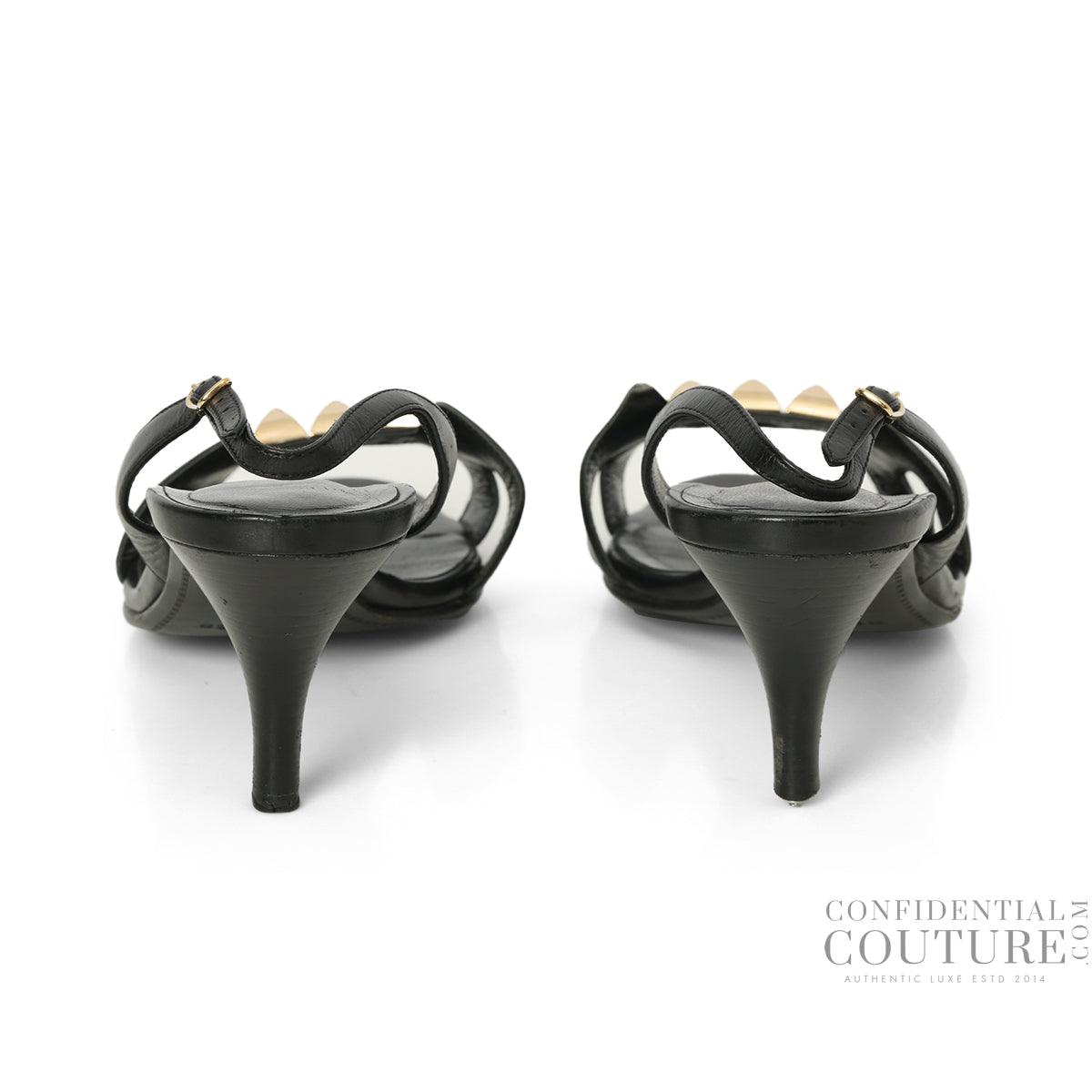 Noir Studded Night Sandals EU 39 | US 8.5 | UK 5.5