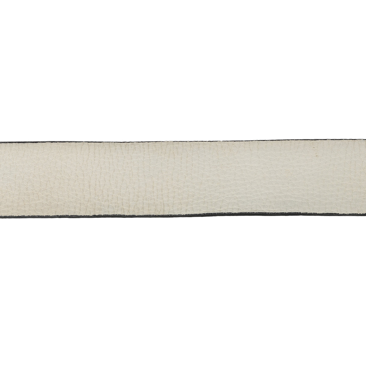 Black/White Grainy Leather Reversible Belt