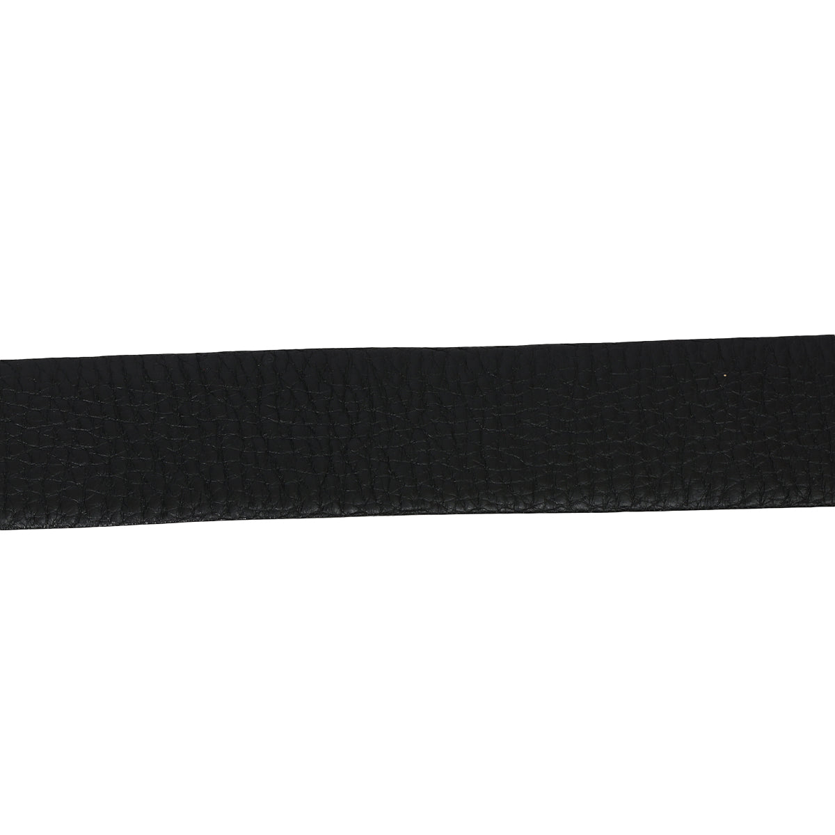 Black/White Grainy Leather Reversible Belt