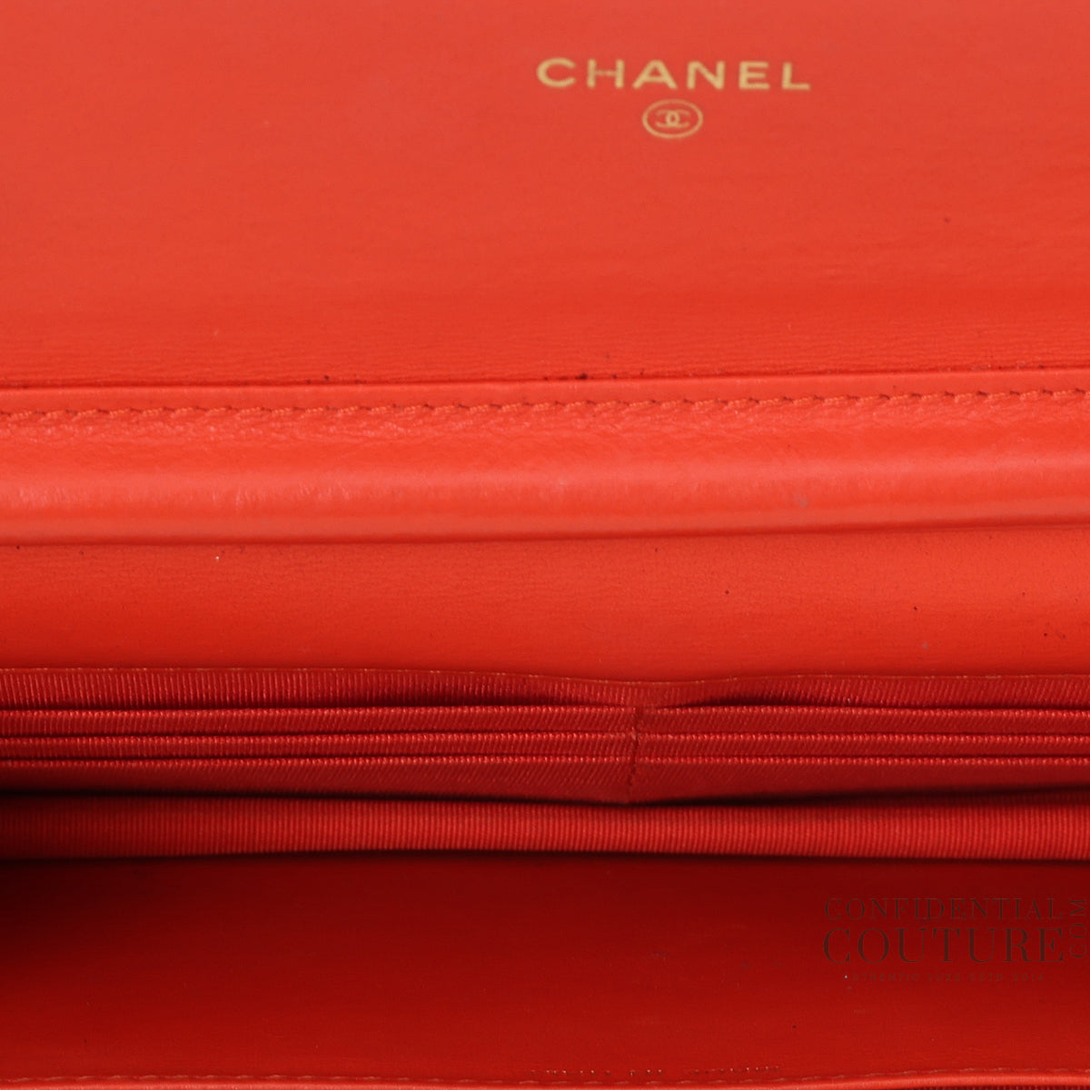 Boy Mini Quilted Red Wallet On Chain