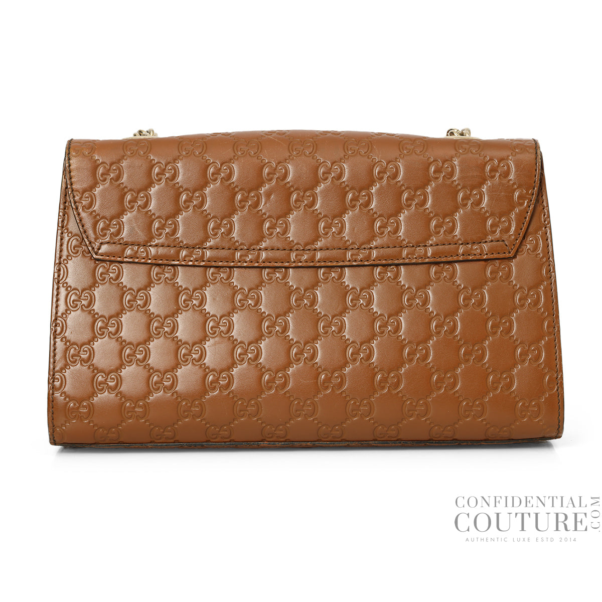 Guccissima Emily Red Monogram Embossed Shoulder Bag