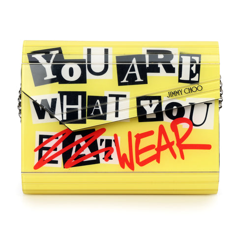 Yellow Graffiti Candy Clutch Bag One Size