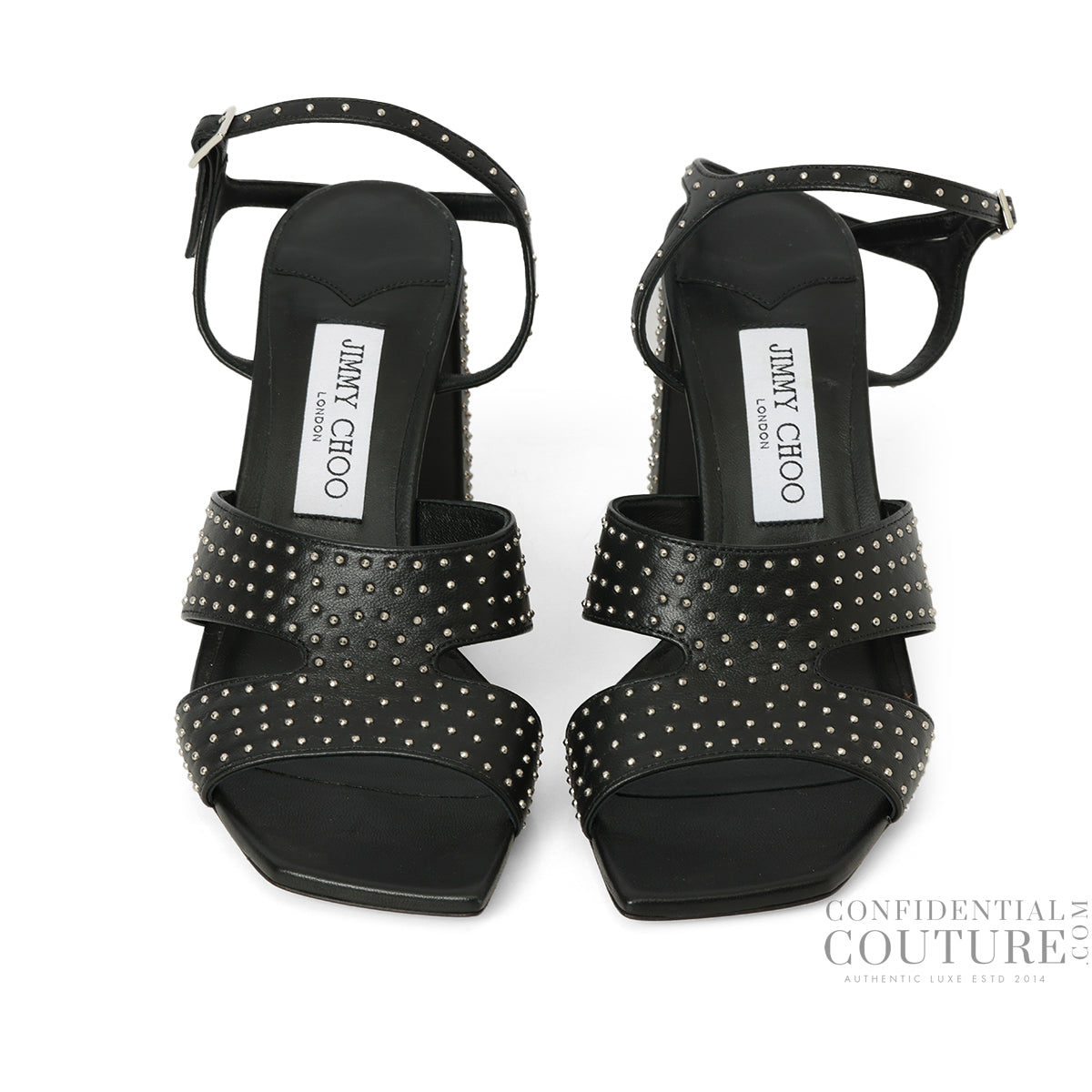 Ellison 85MM Studded Leather Sandals - Size 39