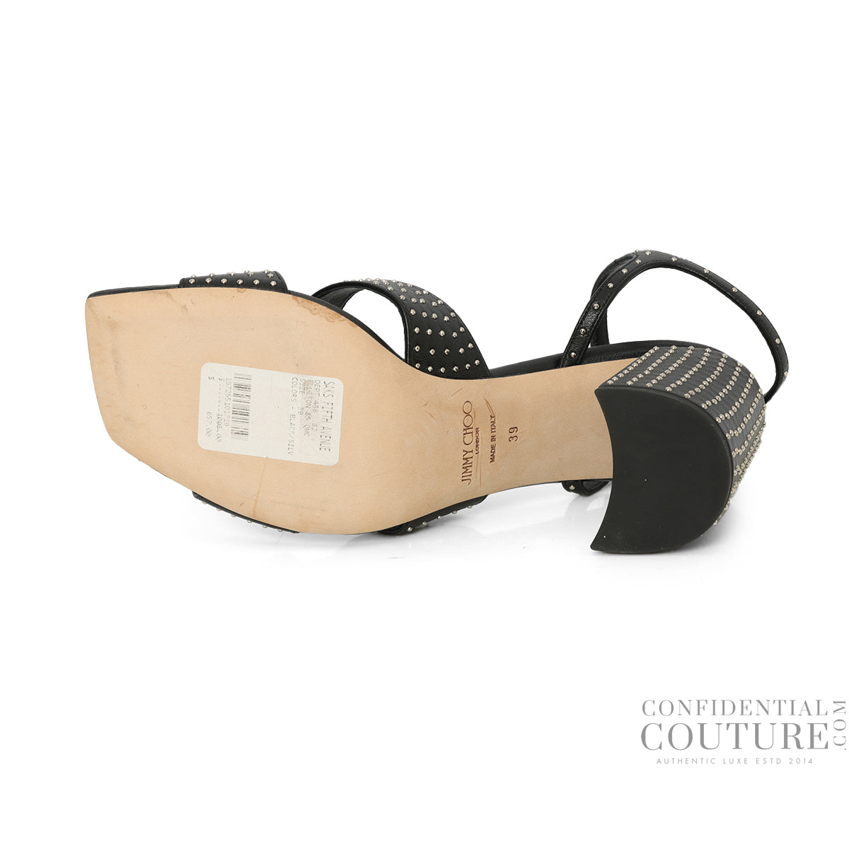 Ellison 85MM Studded Leather Sandals - Size 39