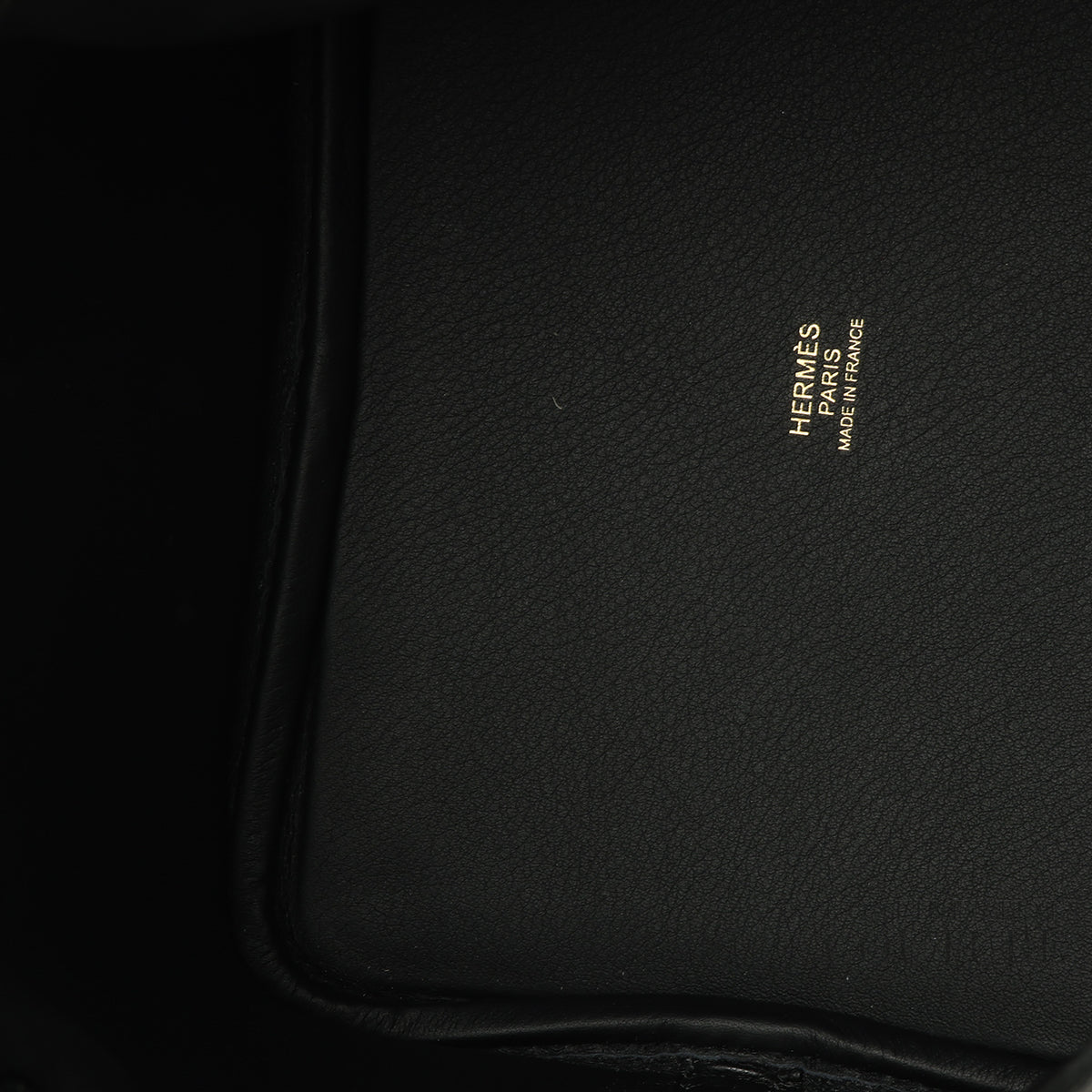 Noir Sac Picotin Lock 18 Autruche, GHW