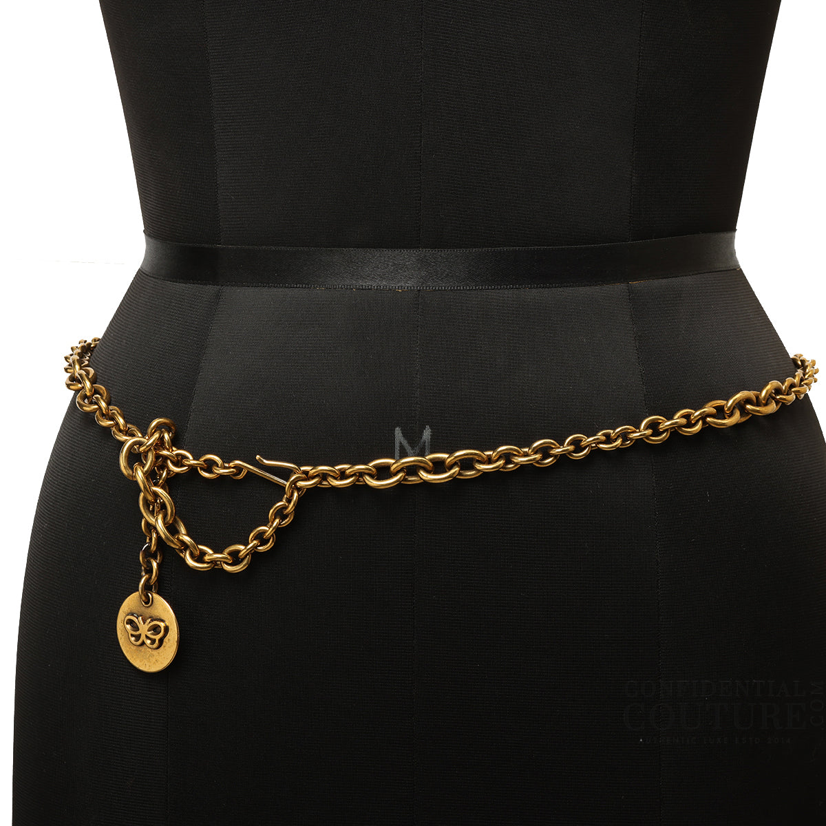 Gold Tone Metal Chain Link Belt- One Size
