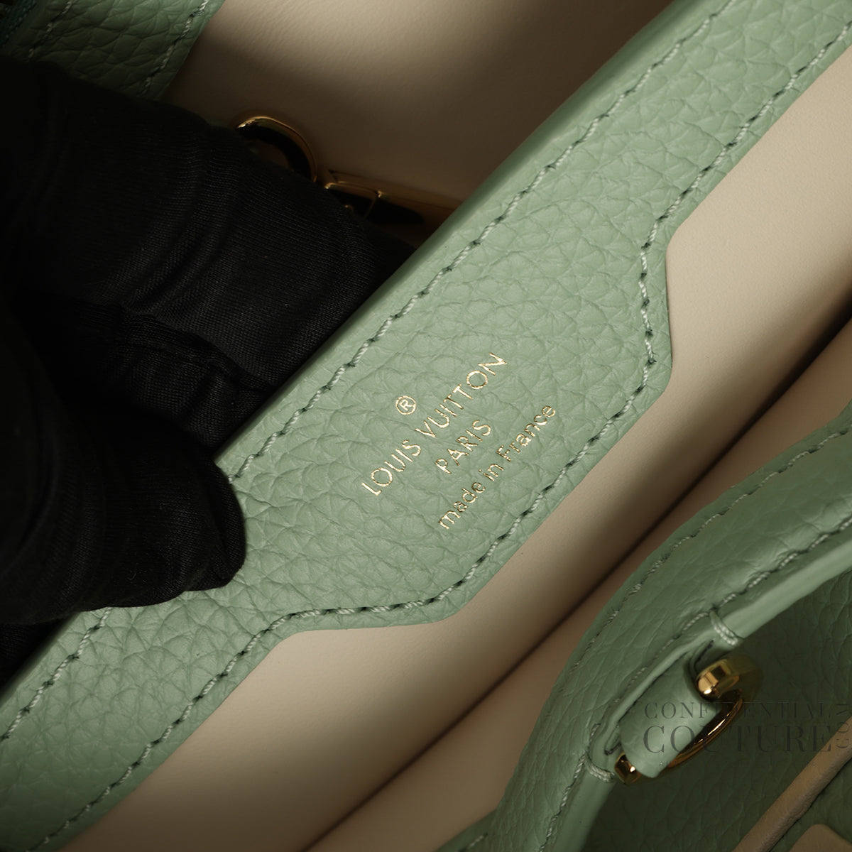 Capucines BB In Jade & Taupe Limited Edition