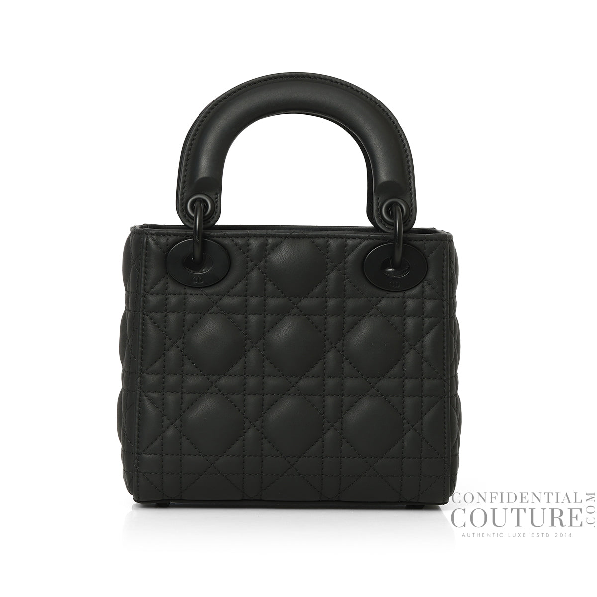 Mini Lady Dior Bag Black Ultramatte Cannage Calfskin