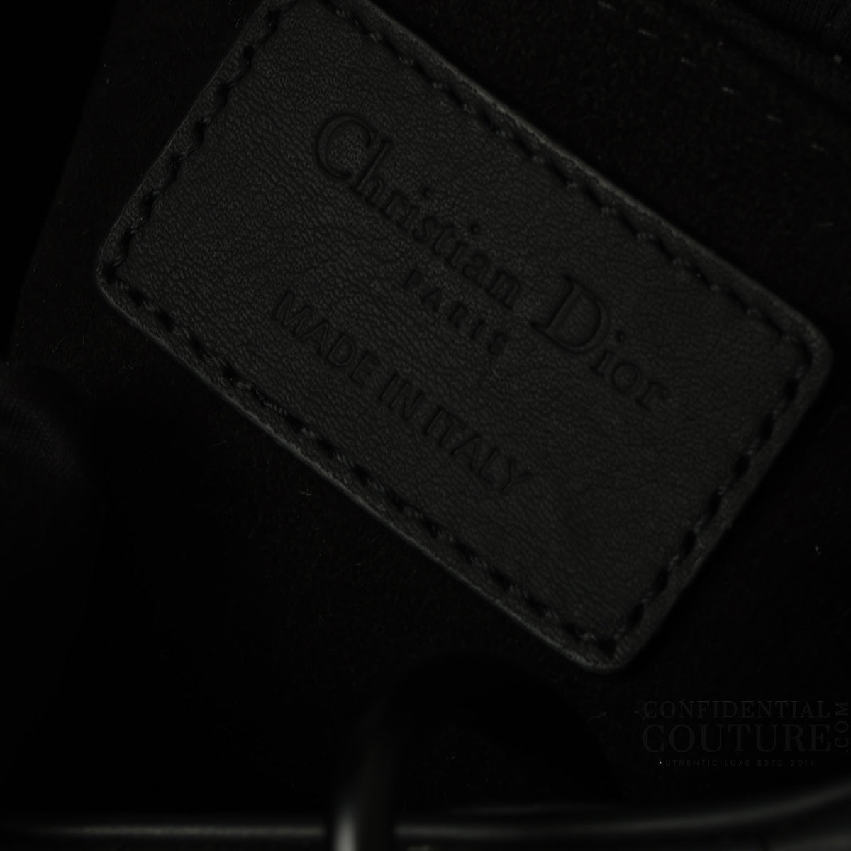 Mini Lady Dior Bag Black Ultramatte Cannage Calfskin