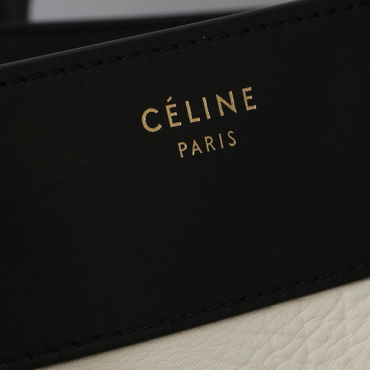 White/Black Leather Mini Luggage Tote