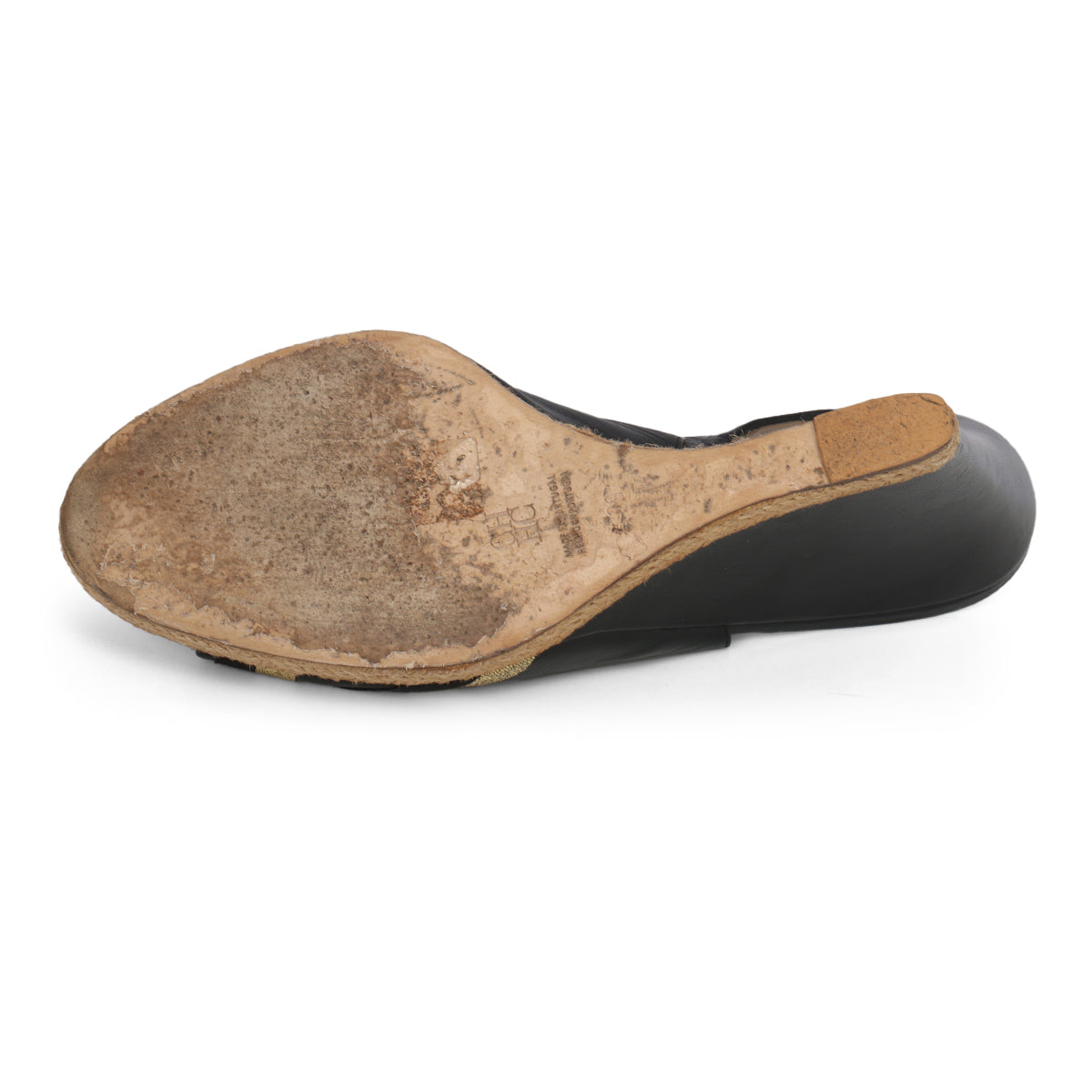 CH Black Leather Slingback Pumps - Size 39