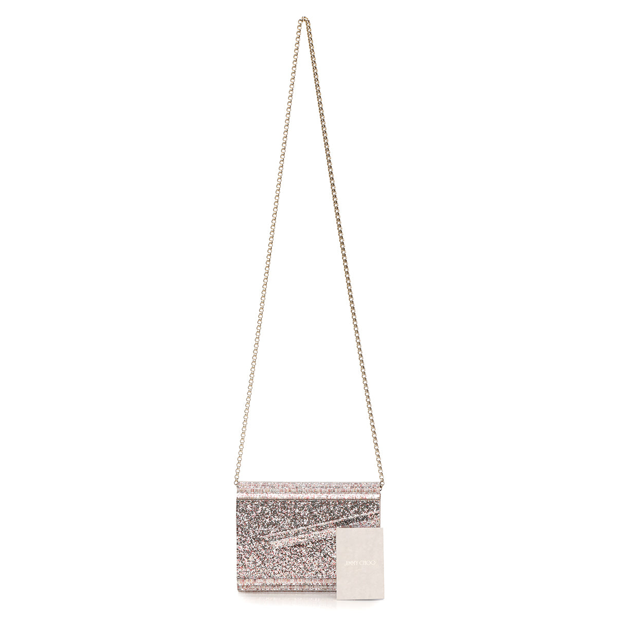Candy Coarse Glitter Clutch with Chain Strap