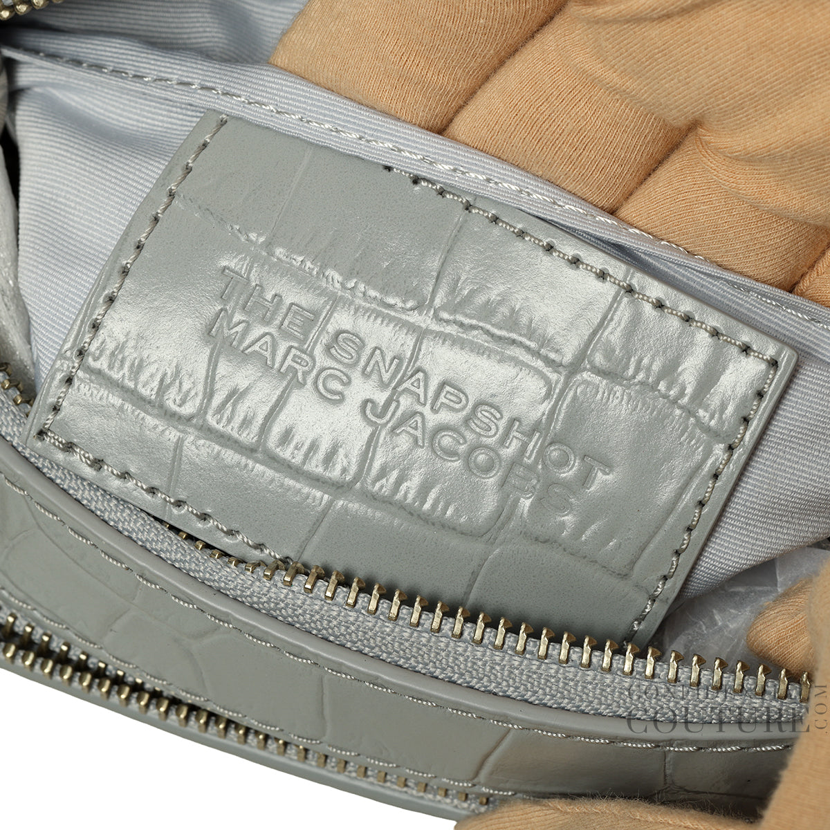 Grey The Snapshot Croc-Embossed Sling Bag