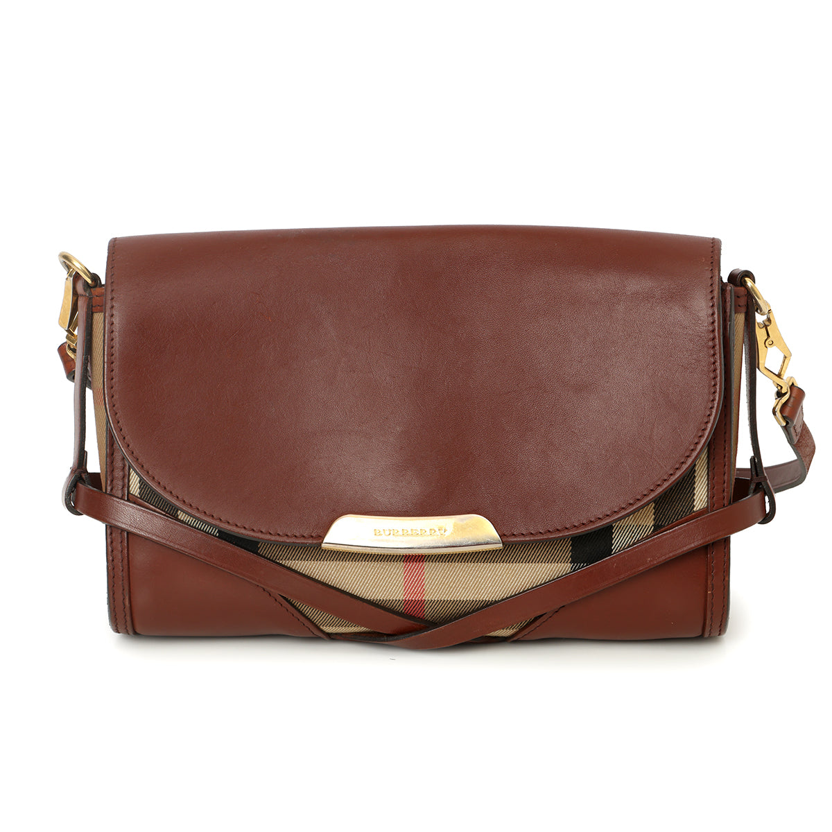 Brown Bridle Abbot Small Flap Messenger Bag