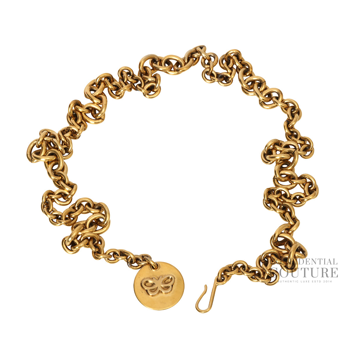 Gold Tone Metal Chain Link Belt- One Size