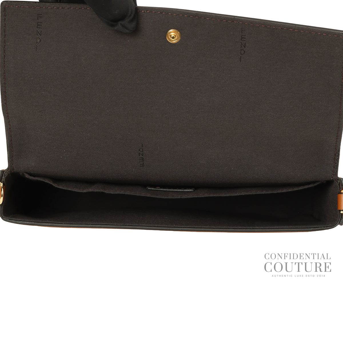 Script Logo Brown Leather Wallet On Chain Bag