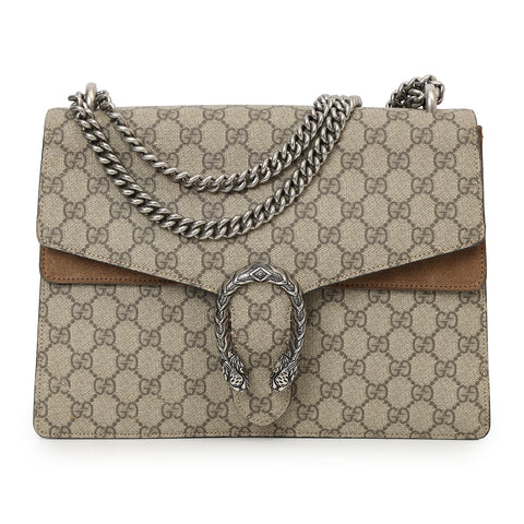GG Supreme Coated Canvas Medium Dionysus Shoulder Bag