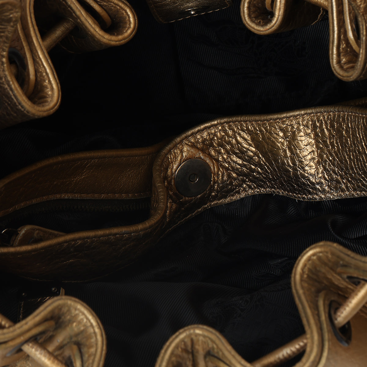 Gold Leather Prorsum Runway Studded Warrior Hobo Bag