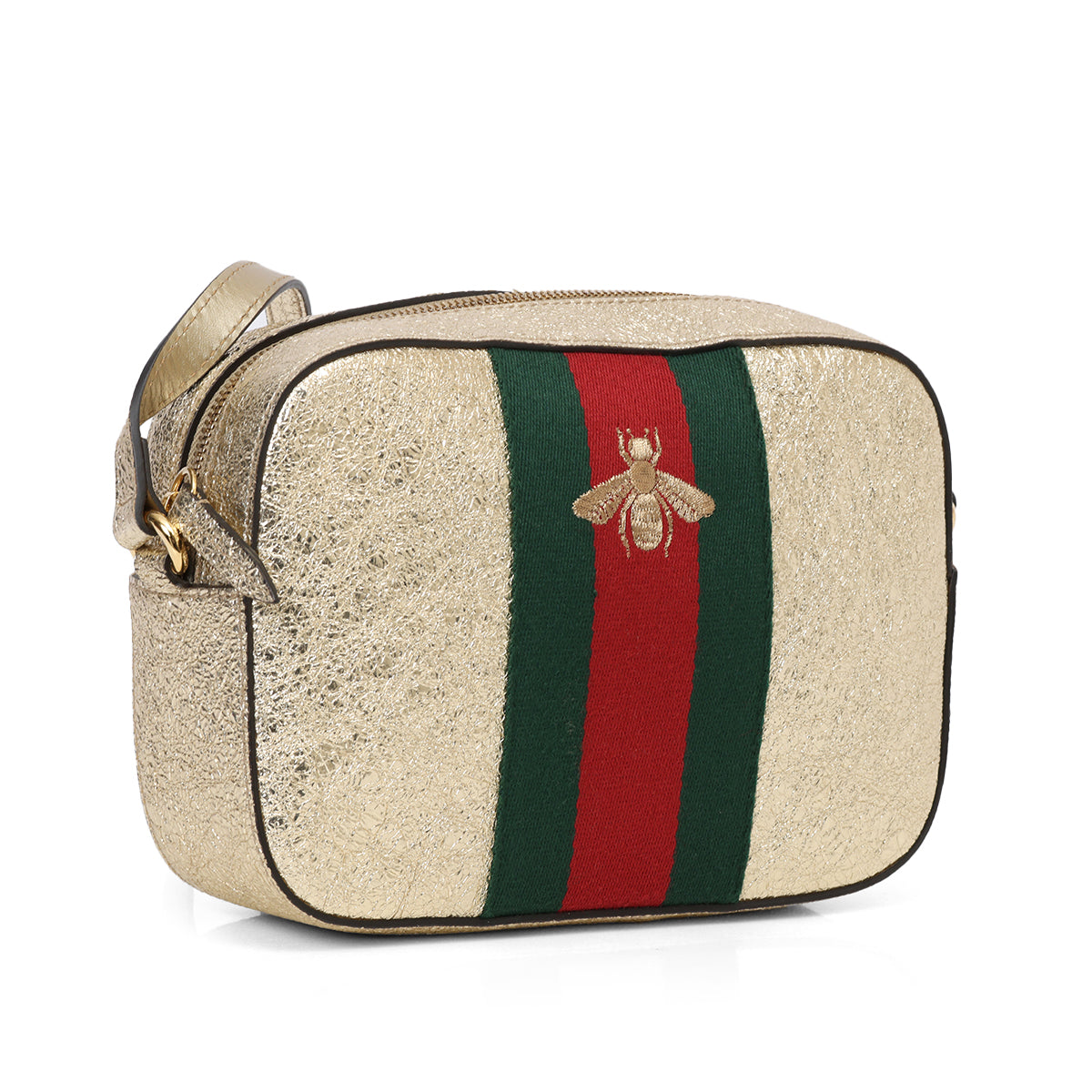 Foil Leather Webby Bee Bag