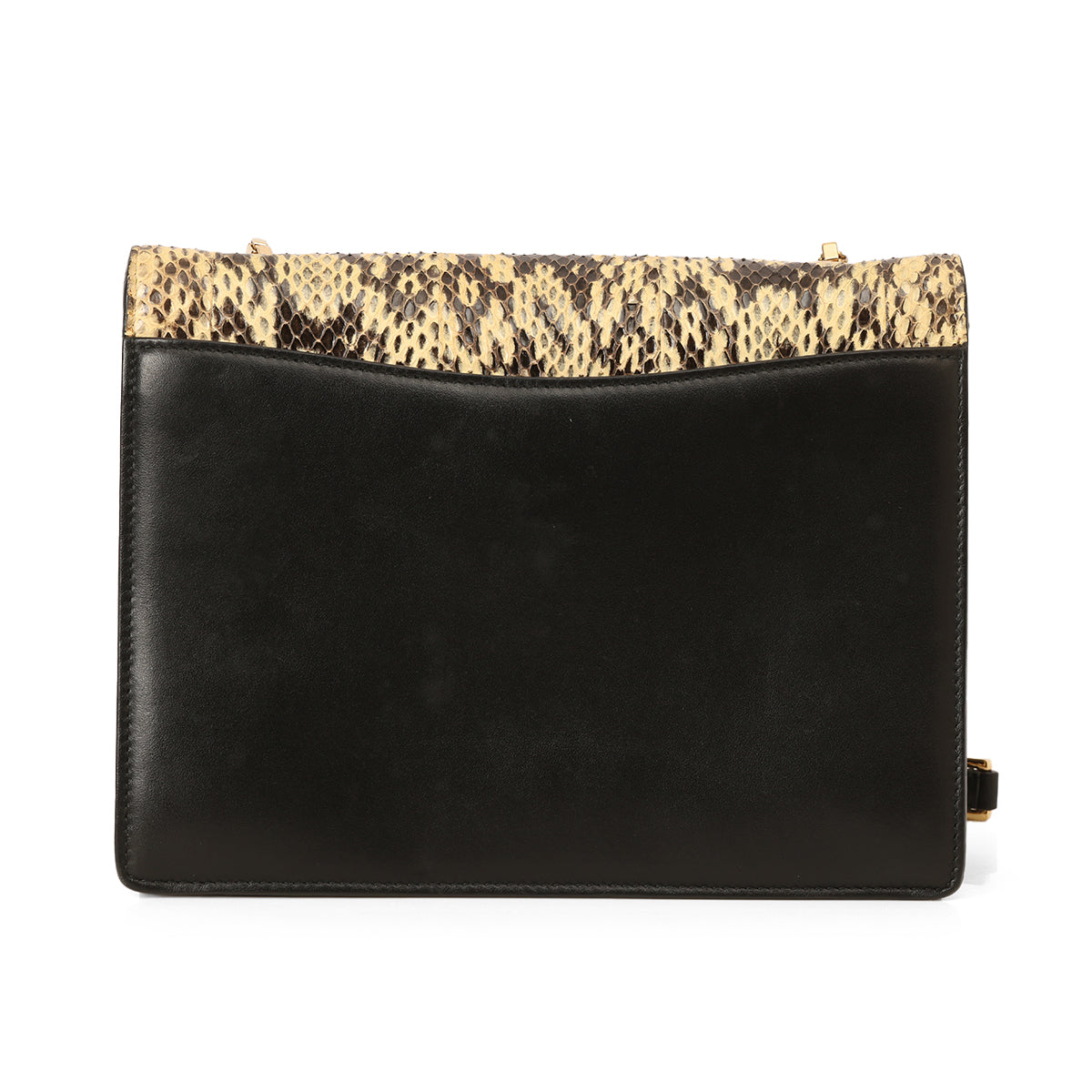 Black Python Thalia Flap Bag One Size