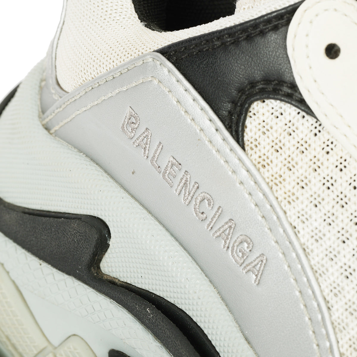 Triple S Grey And Black Sneakers Size: 36