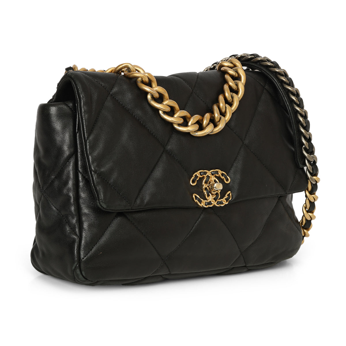 19 Black Large Shoulder Bag
