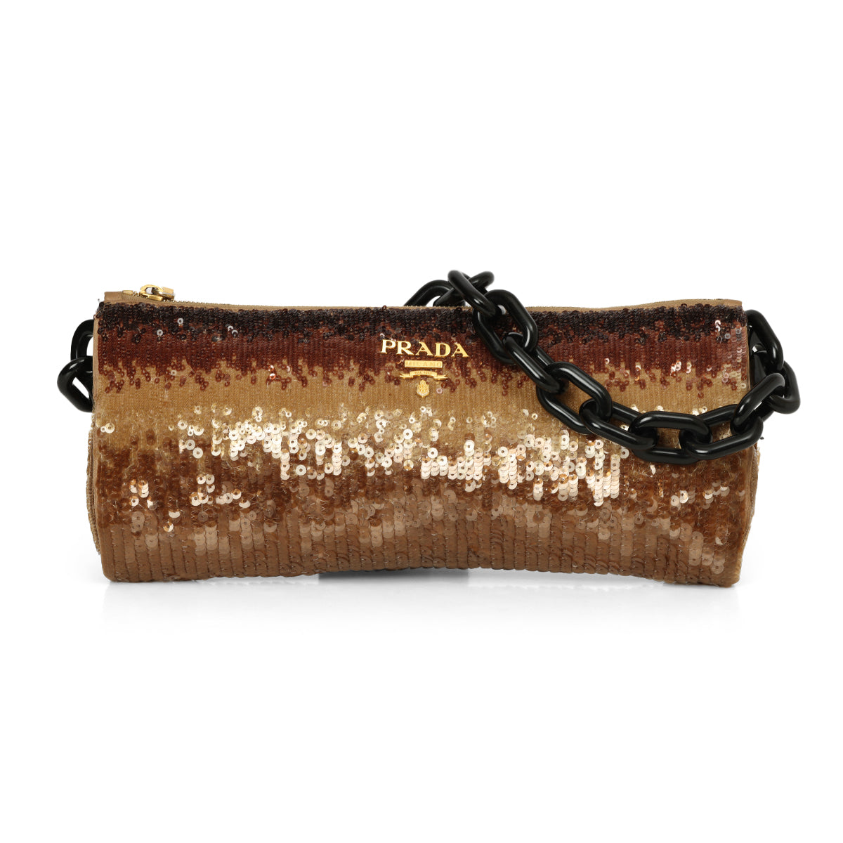 Brown Ombre Sequins Logo Chain