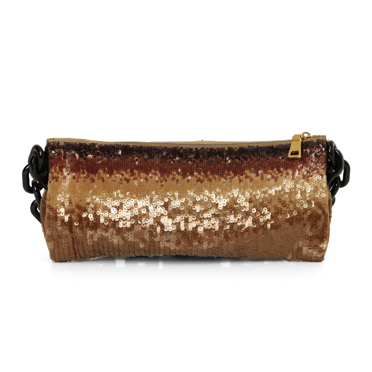 Brown Ombre Sequins Logo Chain