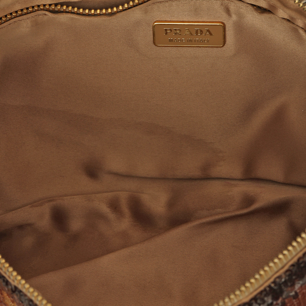 Brown Ombre Sequins Logo Chain