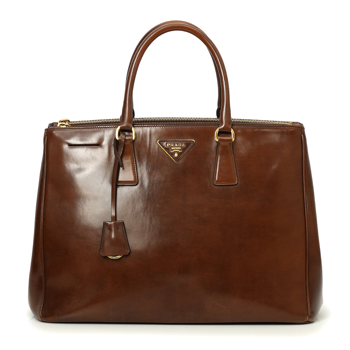 Brown Galleria Large Double Zip Tote