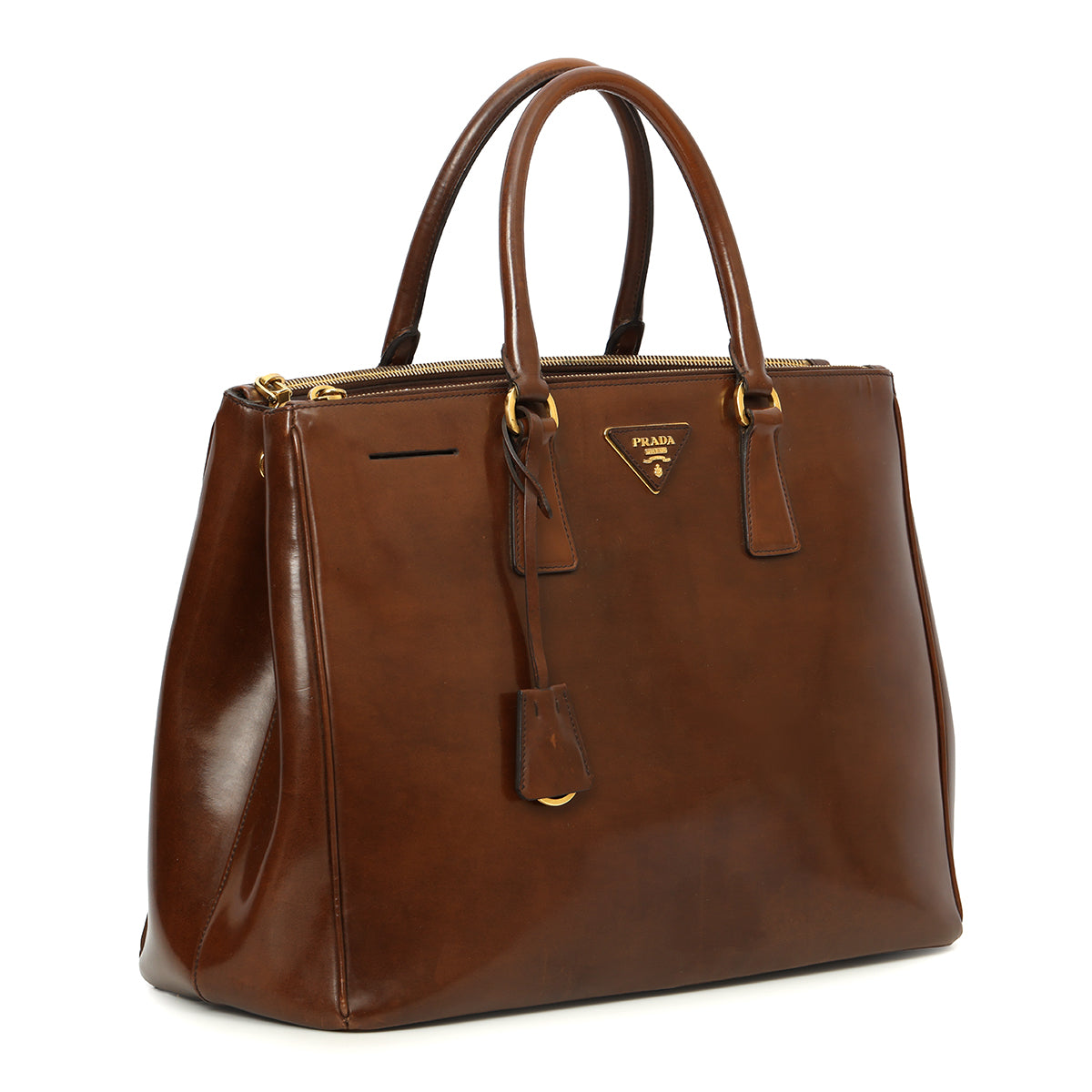 Brown Galleria Large Double Zip Tote