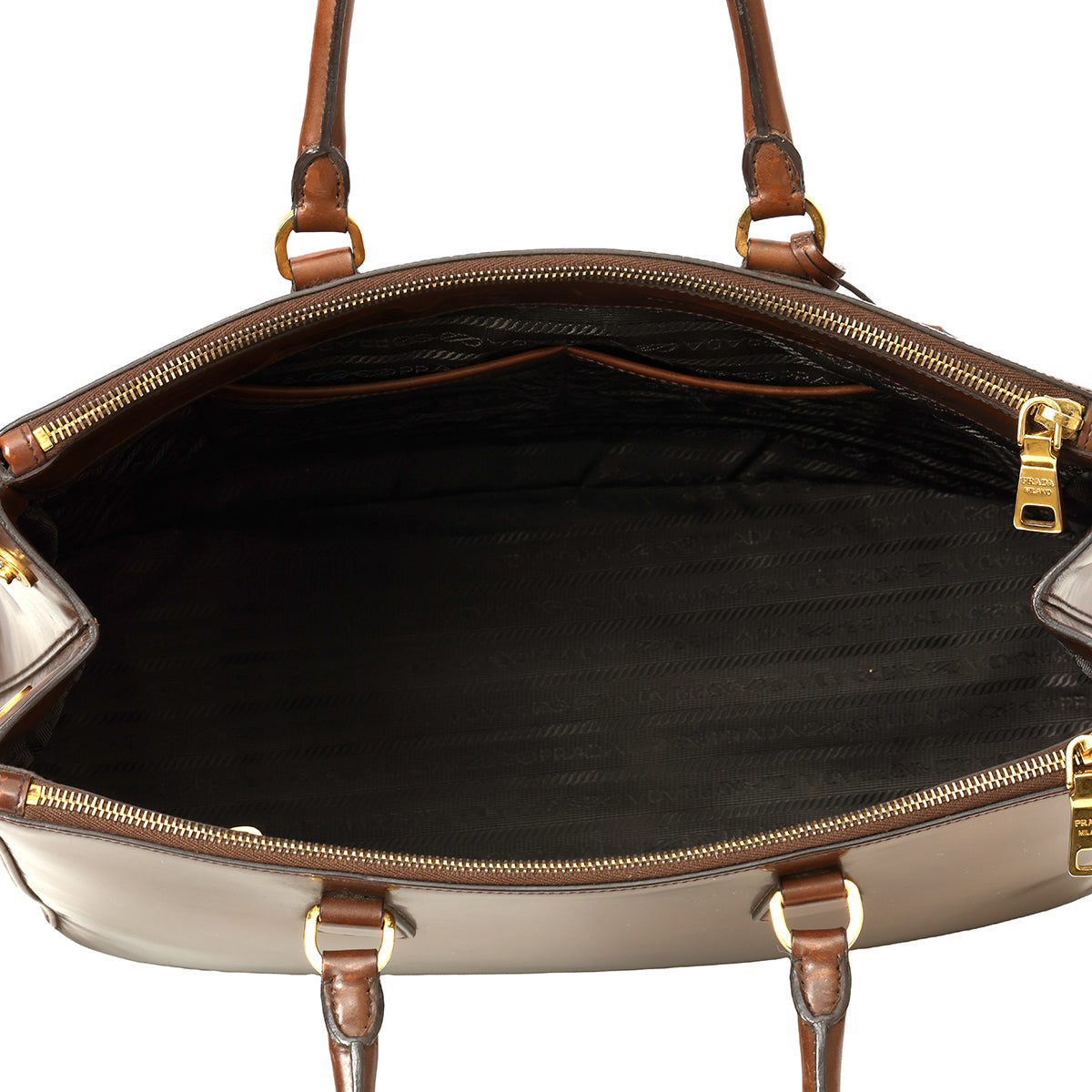 Brown Galleria Large Double Zip Tote