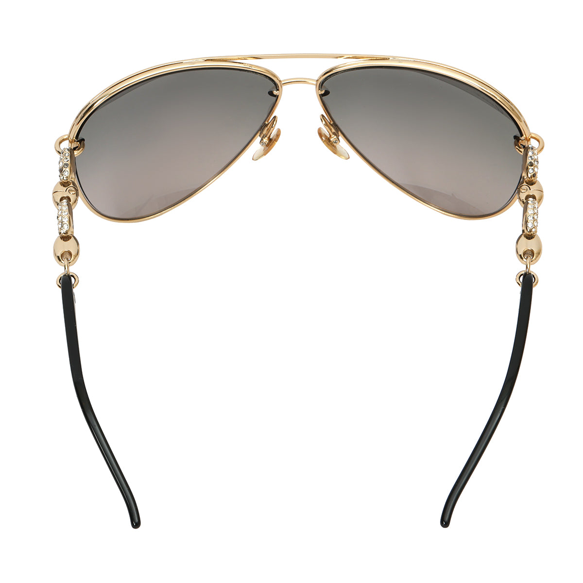 Marina Crystal Chain Accent Aviator Sunglasses