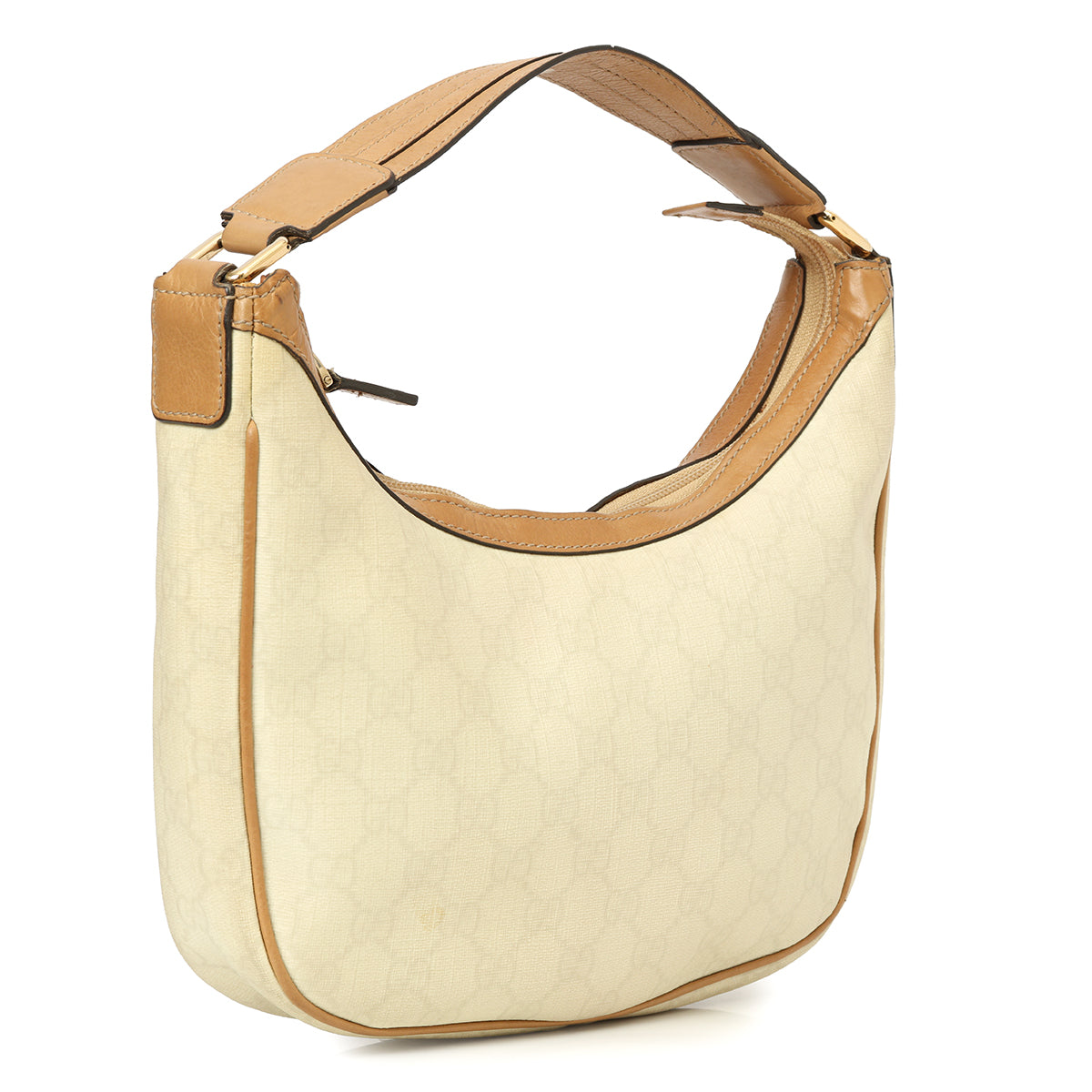 GG Monogram White Hobo Shoulder Bag