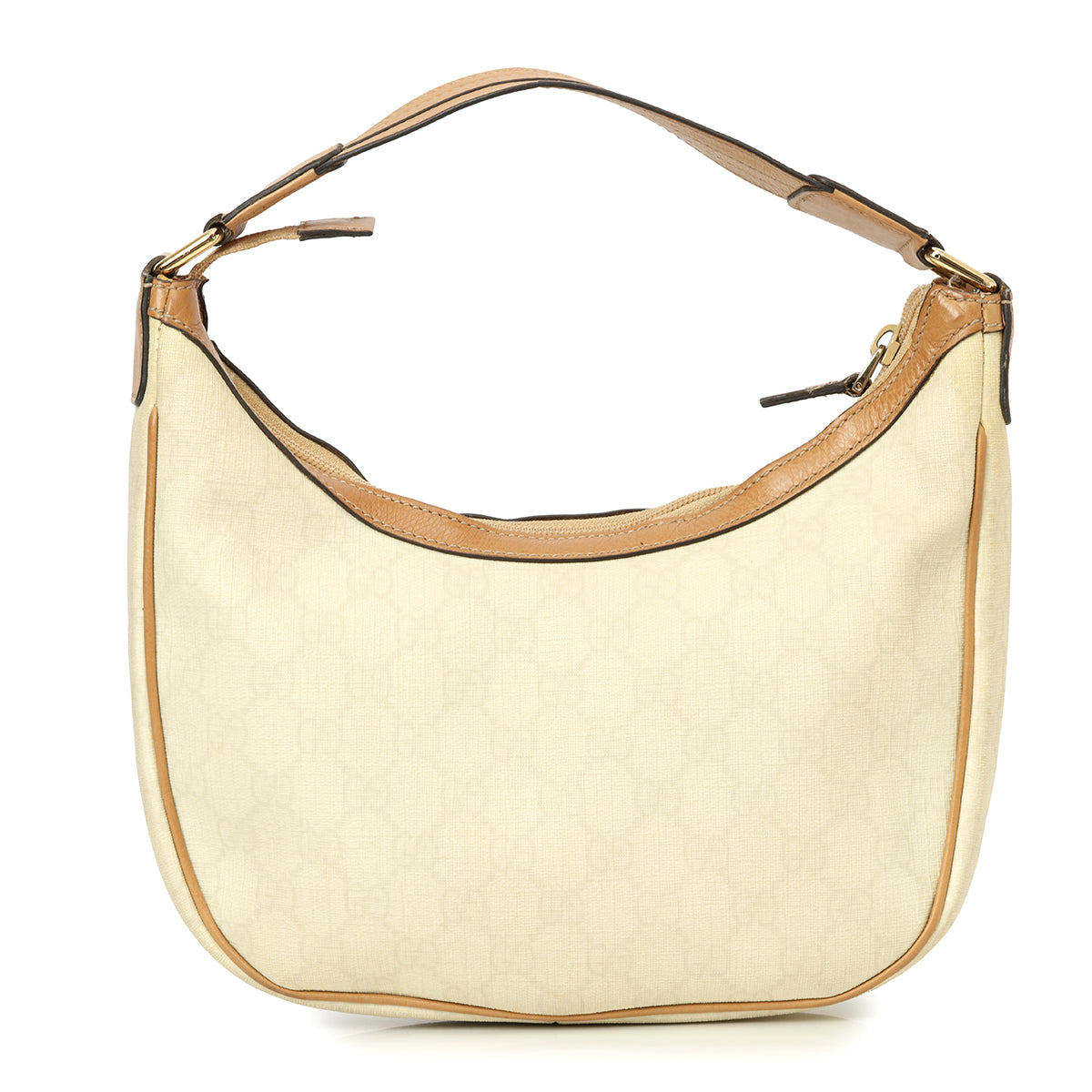 GG Monogram White Hobo Shoulder Bag