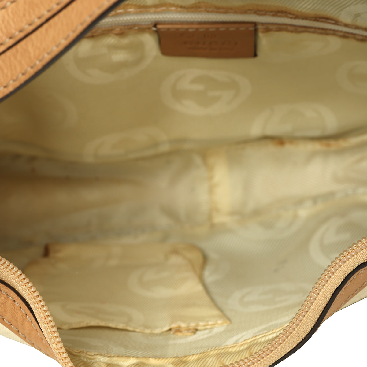 GG Monogram White Hobo Shoulder Bag