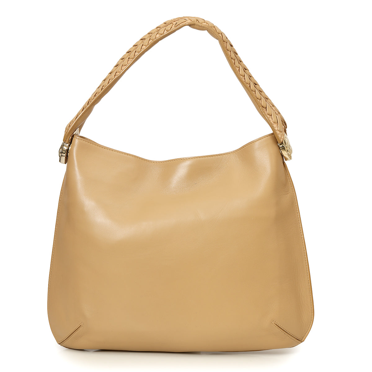 Nude Python Braided Hobo Bag