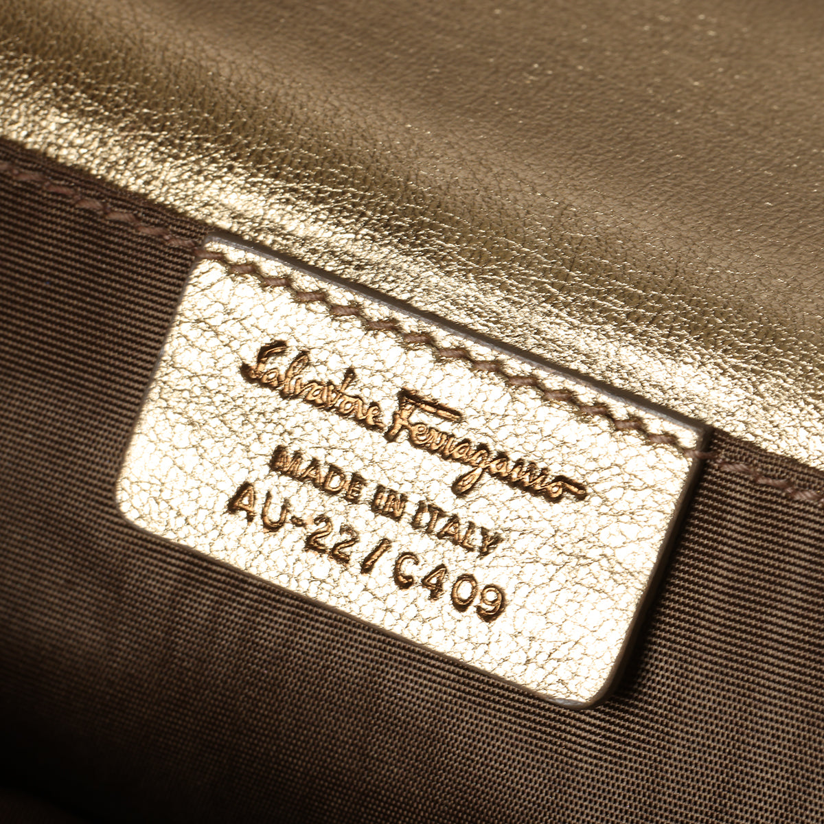 Gold Quilted Leather Vara Bow Crossbody Bag