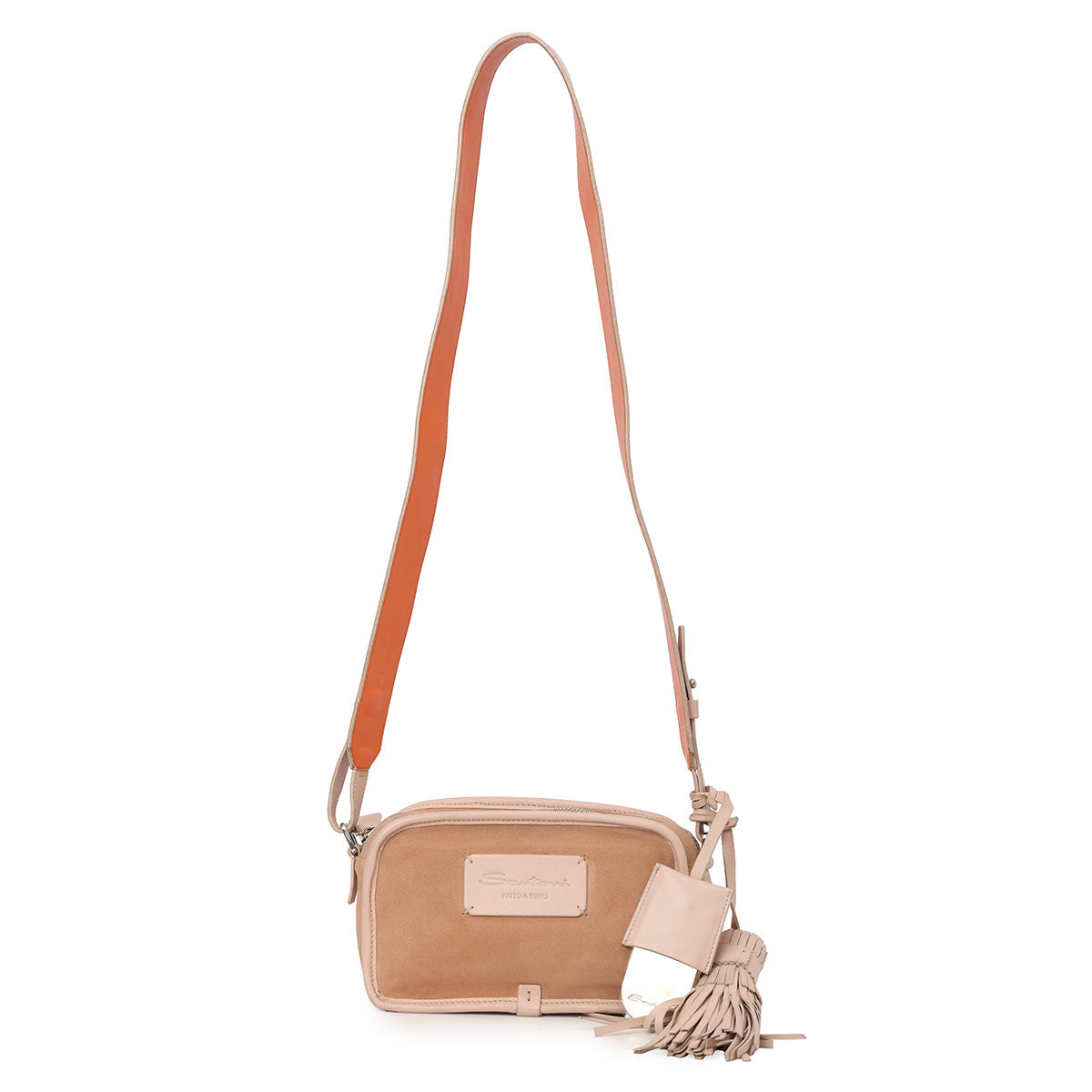 Pink Suede Camera Bag