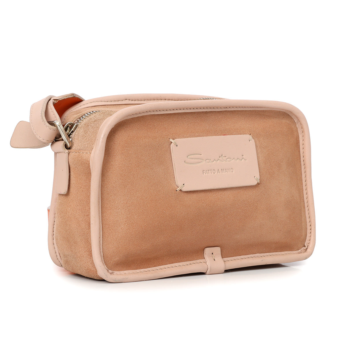 Pink Suede Camera Bag