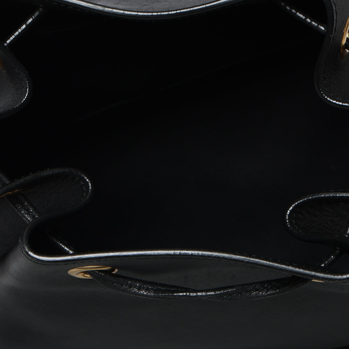 Black Braided Bucket Top Handle Bag