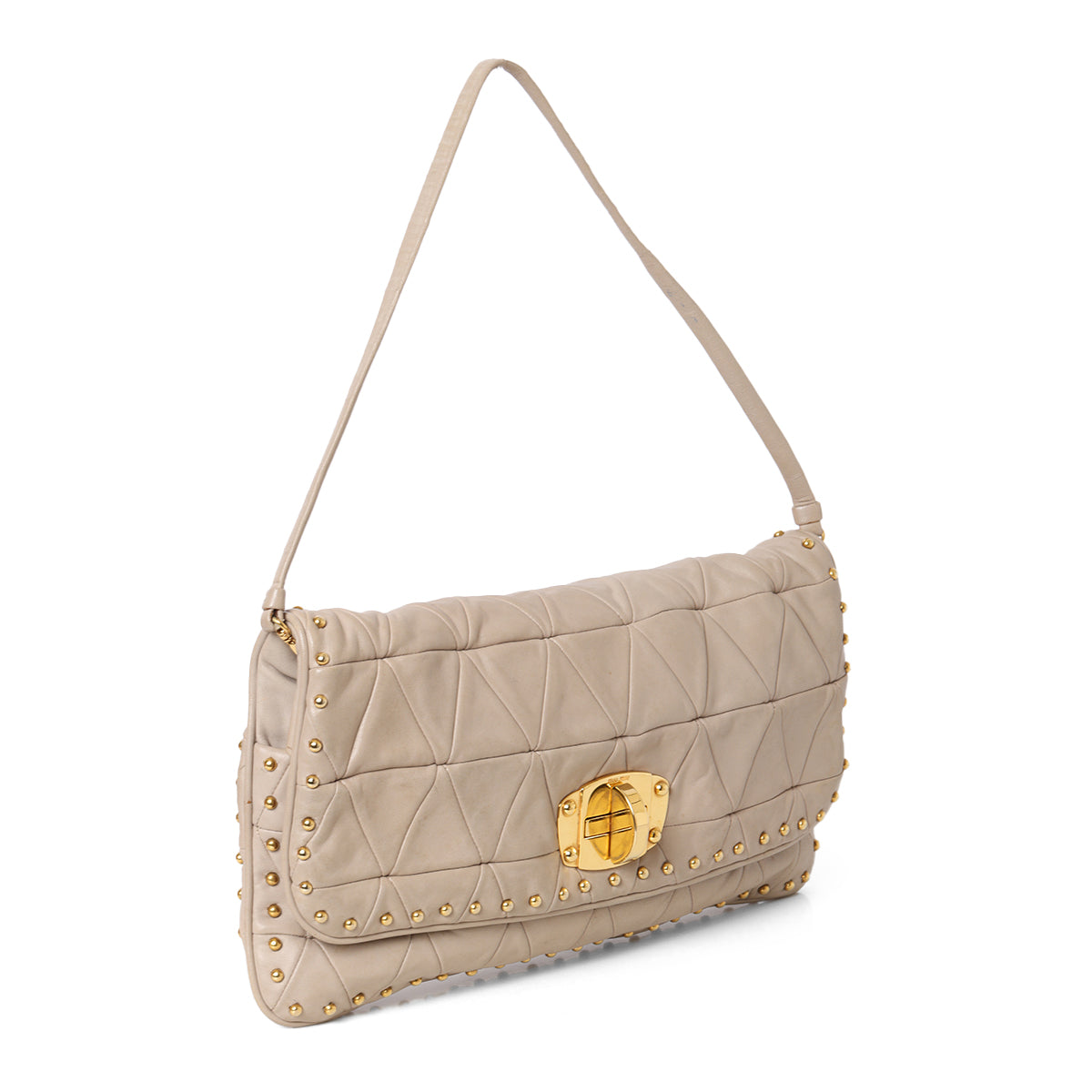 Baby Pink Leather Clutch