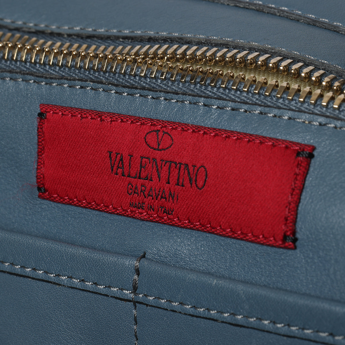 Blue Rock-studded tote bag