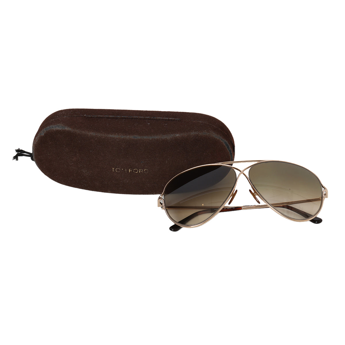 Gradient Brown Peter Aviator Sunglasses